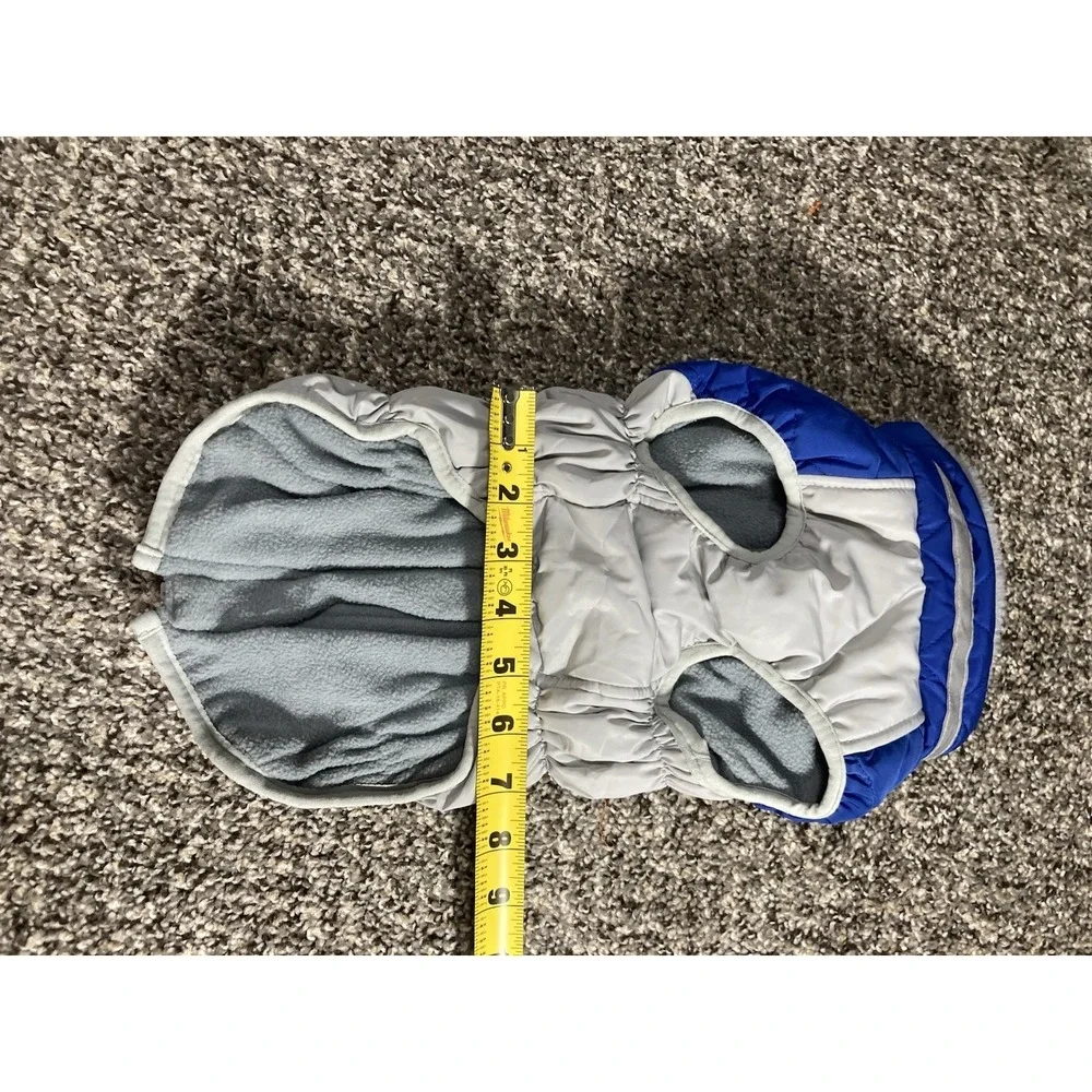 Warm Polyester Blue Gray Dog‎ Coat Jacket Small Vest Model 01 Dog Clothes